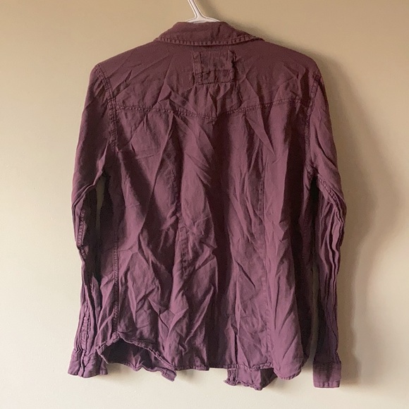 Dark purple button up - Picture 2 of 2